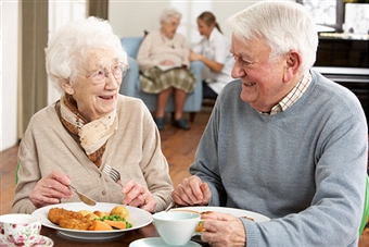 old couple talking